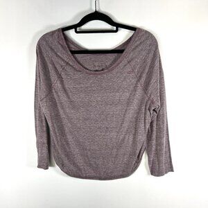 Free People We the Free‎ 3/4 Sleeve Crop Top Purple Womens Size Large Boho